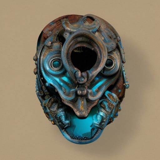 Steampunk Sapphire Jaguar: Dark Fantasy Art