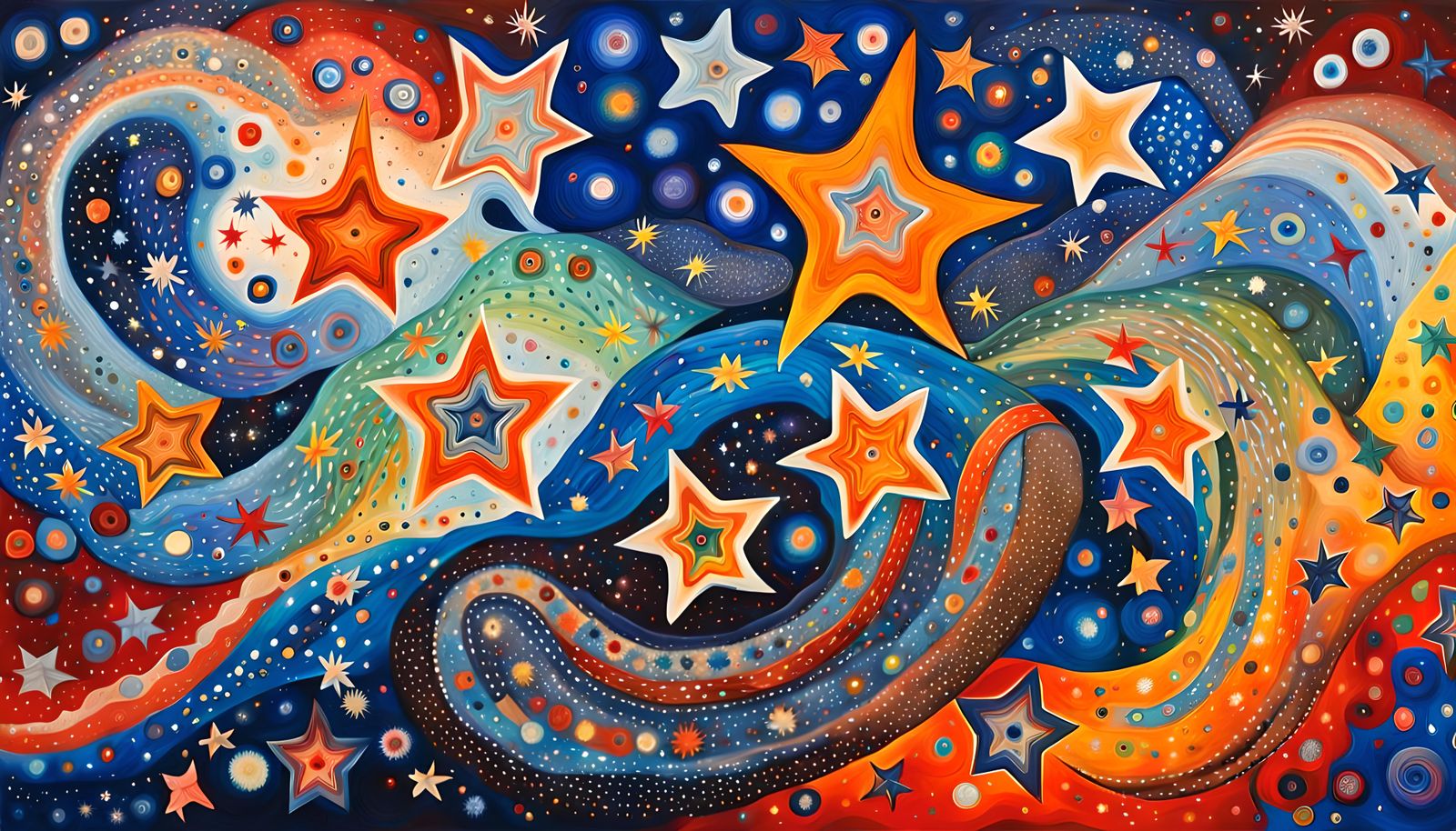 Dreamtime Painting of Cosmic Star Formation