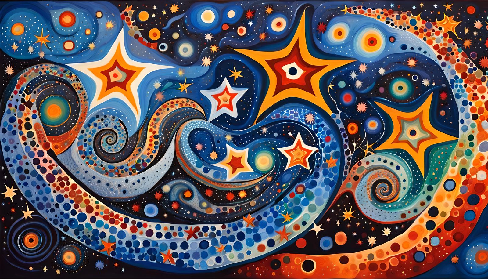 Dreamtime Star Formation with Abstract Expressionist Energy