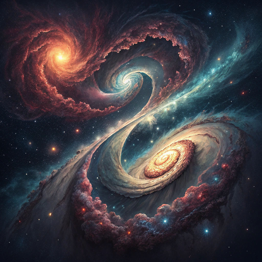 Galaxies Collide in Slow-Motion Waltz