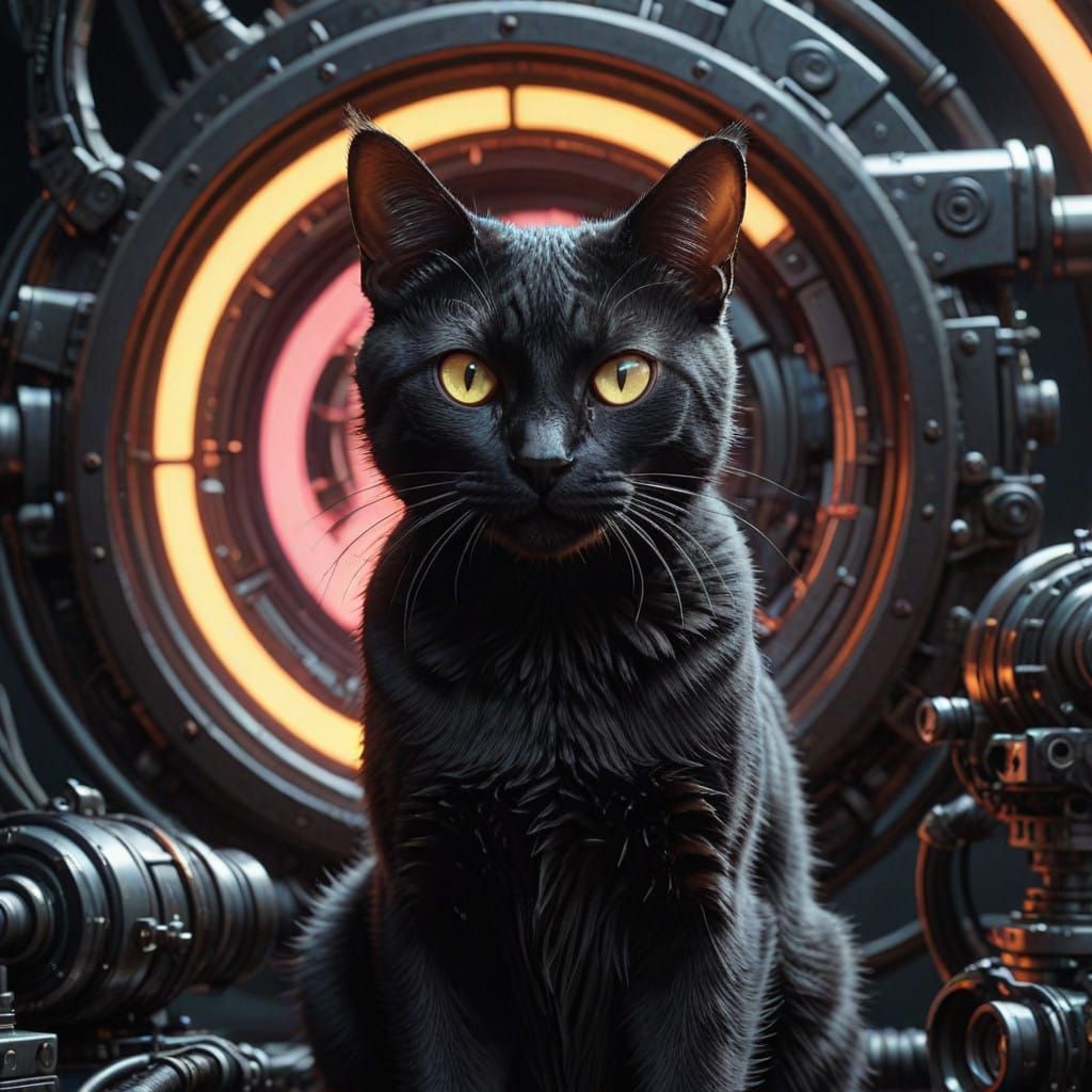 Ethereal Cybergoth Khao Manee in Surreal Gadgetpunk Landscap...