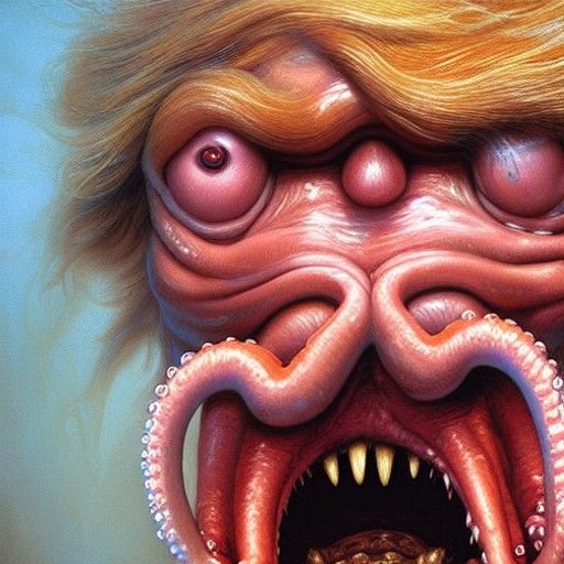 Horror Face Attacked by Tentacles