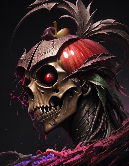 Nightmarish Dream Reaper Apples: Biopunk Concept Art