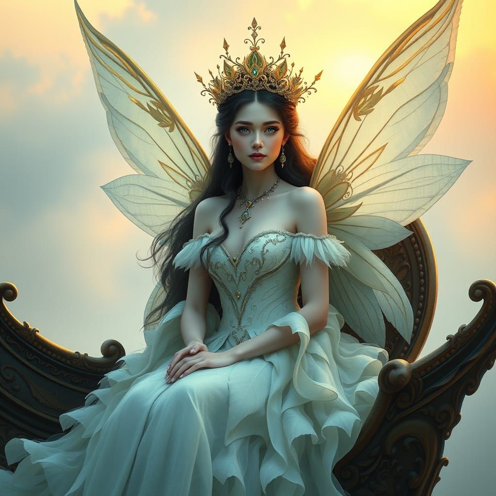 Regal Fairy Noblewoman in Ethereal Portrait