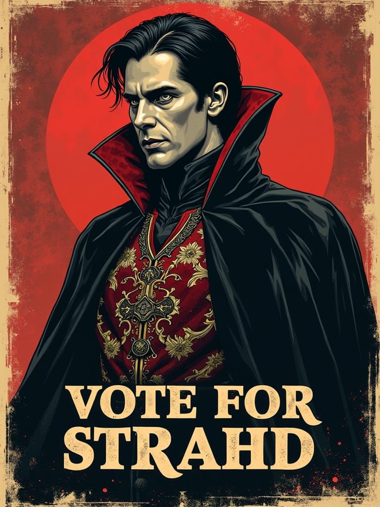 Dark Lord Strahd von Zarovich Campaign Poster in Gothic Styl...