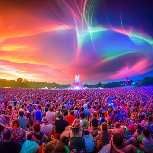 Psytrance DJ Performance at Music Festival