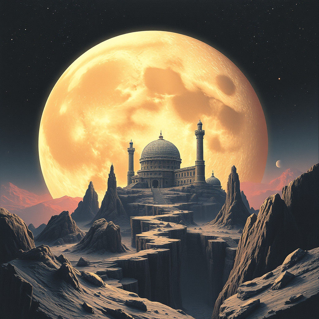 Surreal Cosmic Gateway: A Maximalist Moonscape for Interstel...