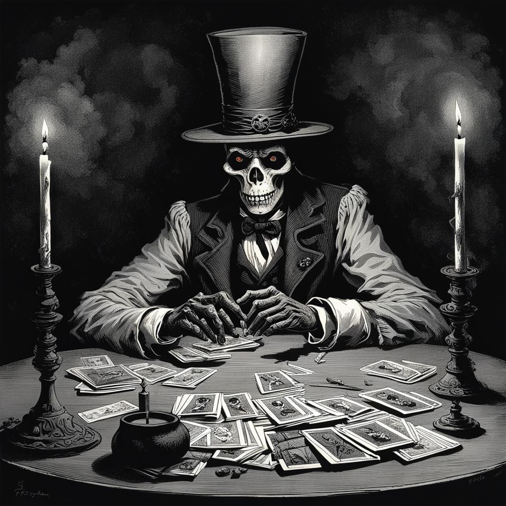 Baron Samedi Tarot Reading: Gothic Horror Scene