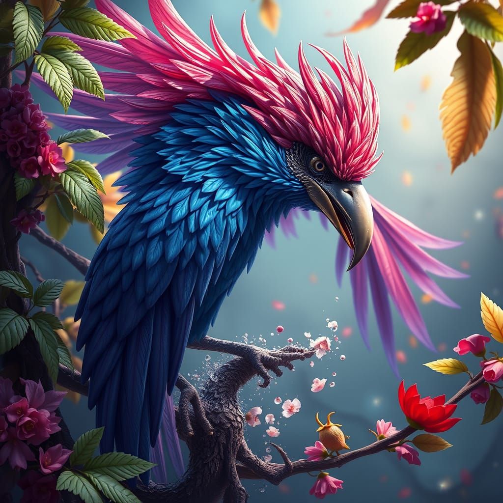 Surreal Avian Fantasy in Vibrant Colors