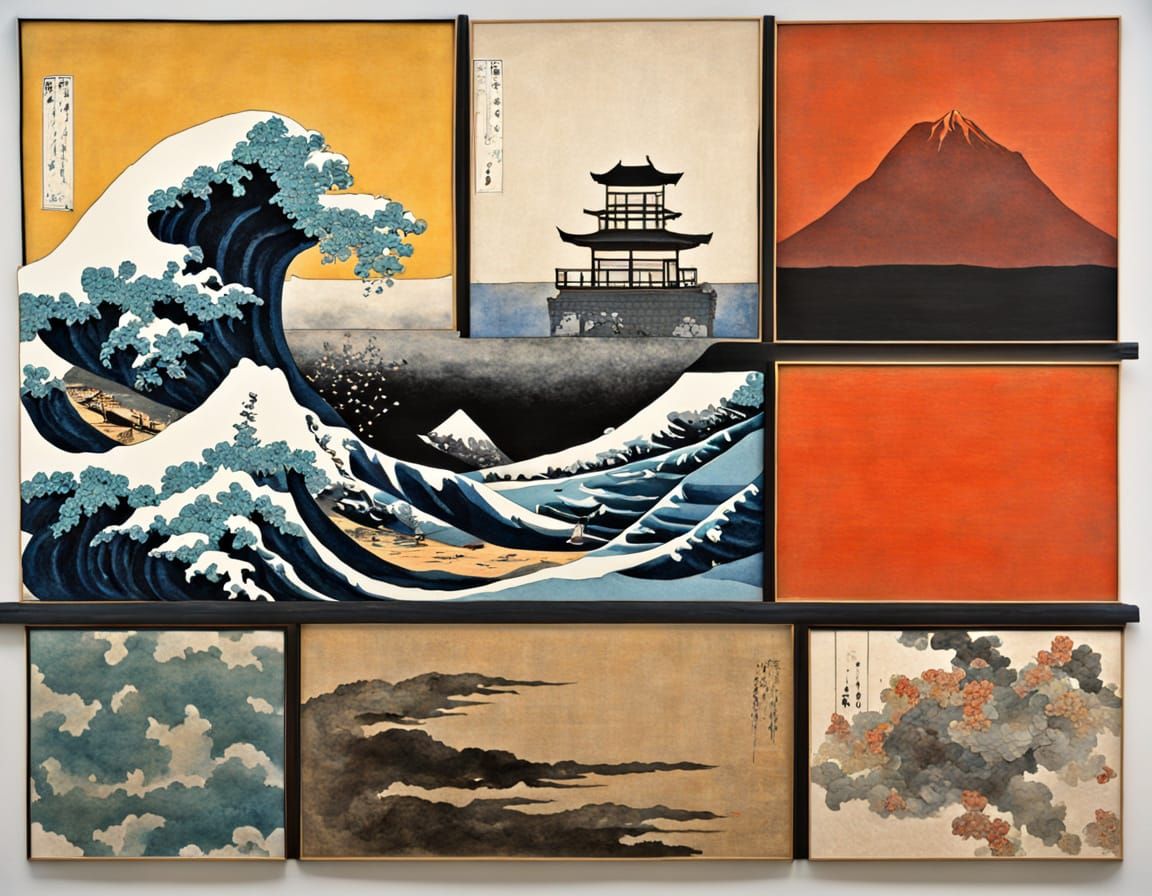 Eclectic Art Collage Inspired by Masters