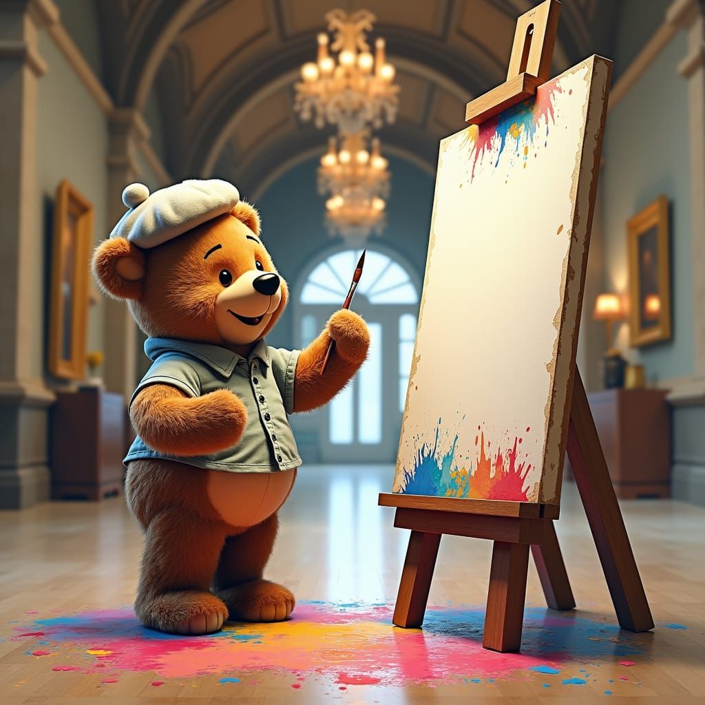 Splash Art Teddy