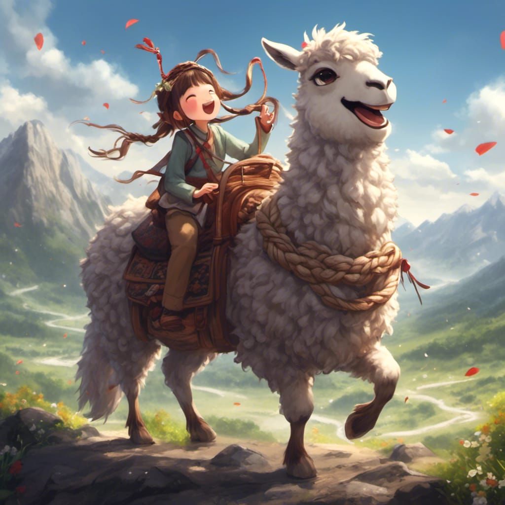 Singing with a lama in the Andes