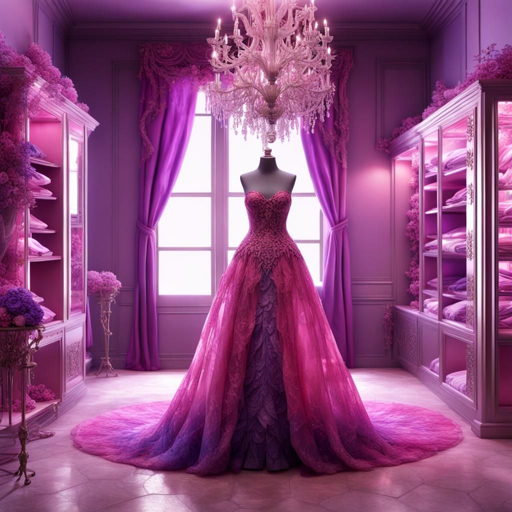 Fairy Dress with Diamond Chandelier, Fantasy Art