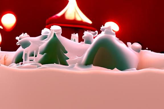 Santa's Village in the North Pole: Cinematic Christmas Scene