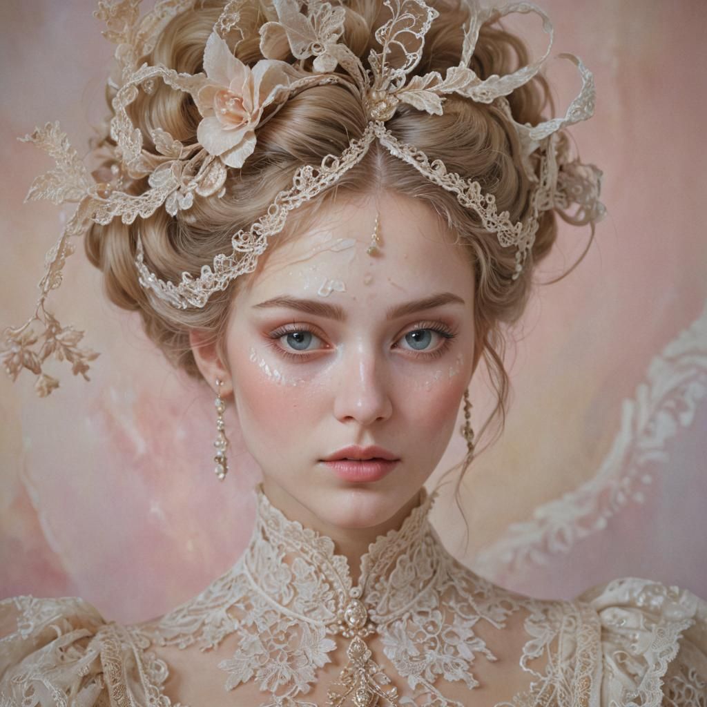 Ethereal Portrait of a Figure Dissolving into a Void