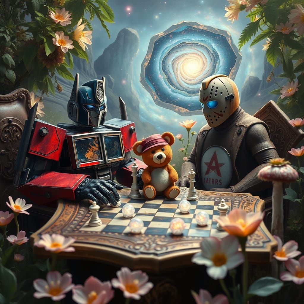 Cybertronian Heroes Engage in Whimsical Chess Match Amidst G...