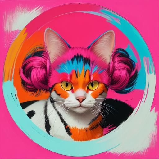 Cat's Pop Art Paw-dicure Inspired by Basquiat