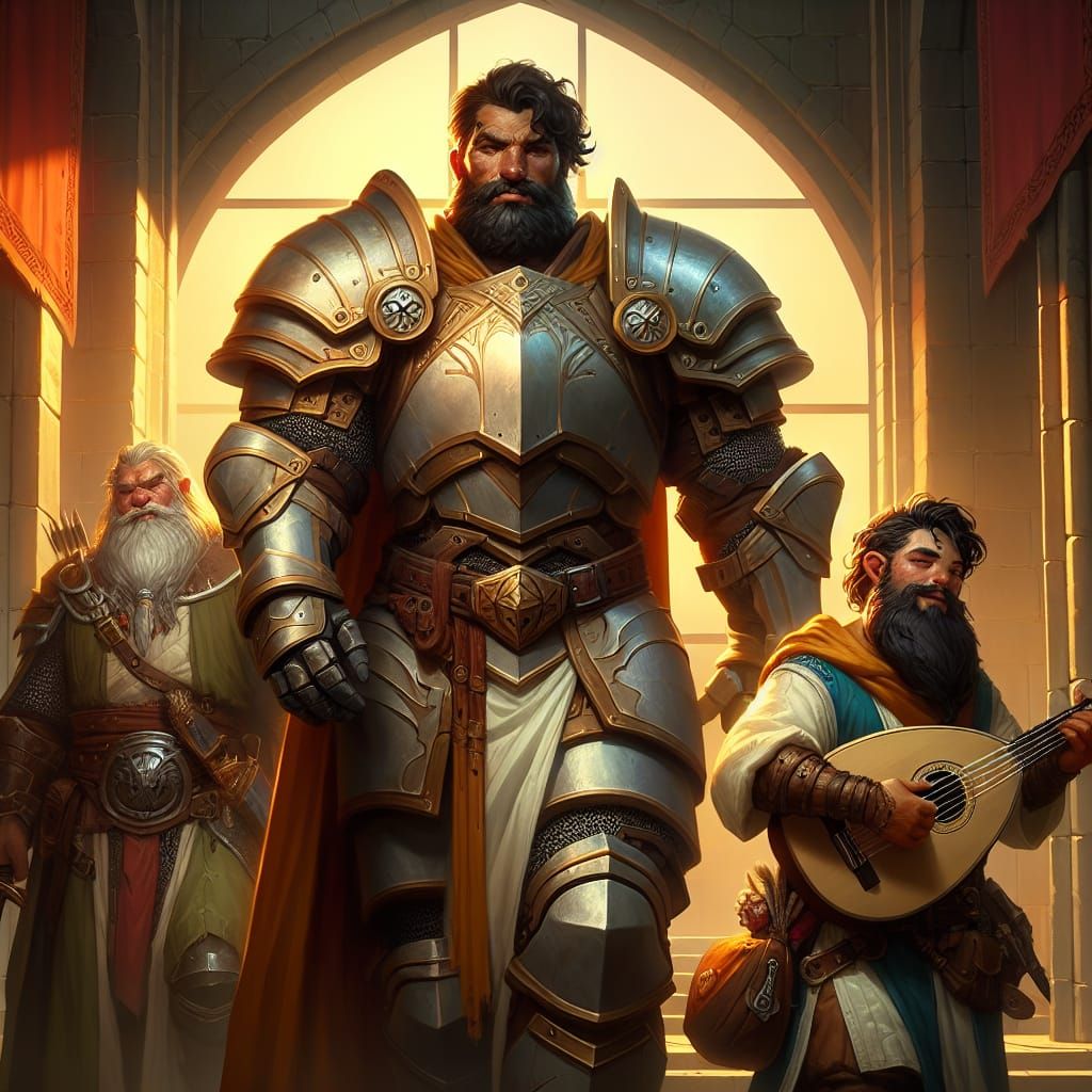 Adventurers United in Fantasy Setting