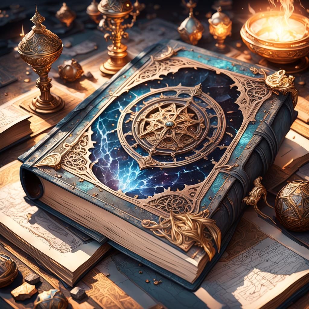 Dark Fantasy Tome in Shattered Realm: Concept Art