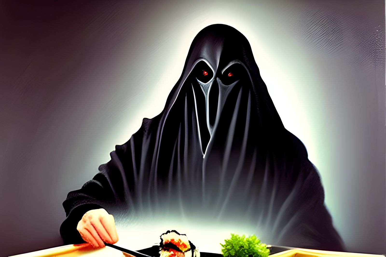 Nazgul's Culinary Adventure as an Oil Painting