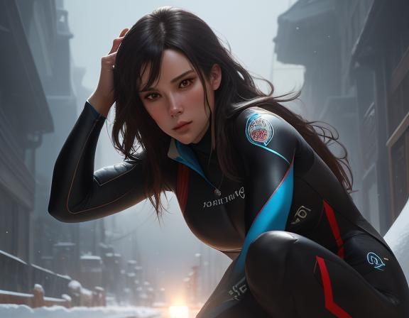 Austrian Bobsled Athlete Portrait in Hyperdetailed Style