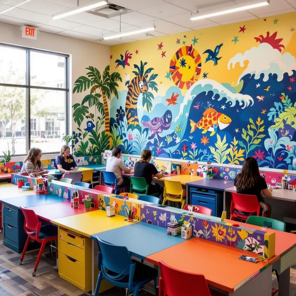 Vibrant School Space for Mental Health in Garcia Style