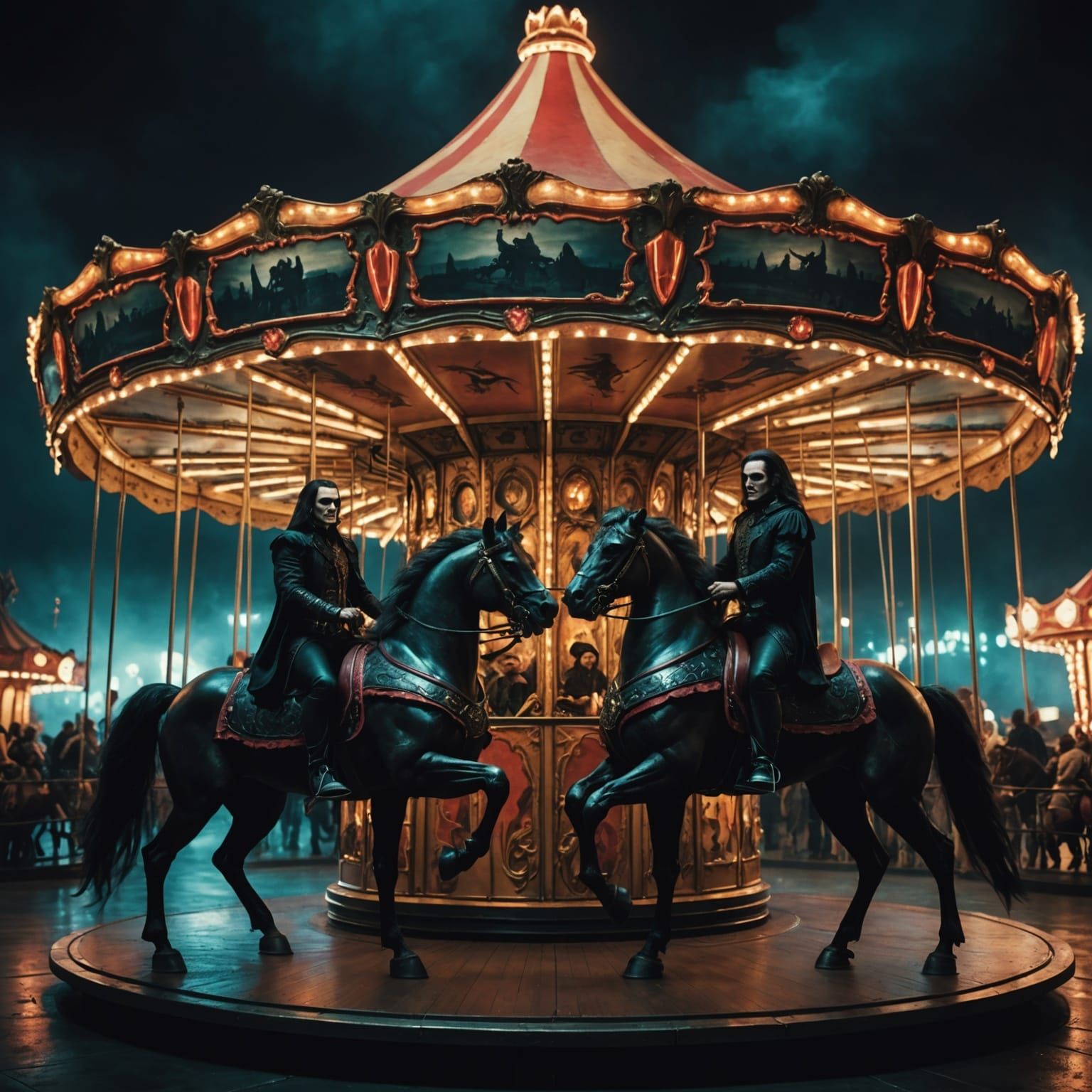 Vampire Lords Clash on a Dark Carousel