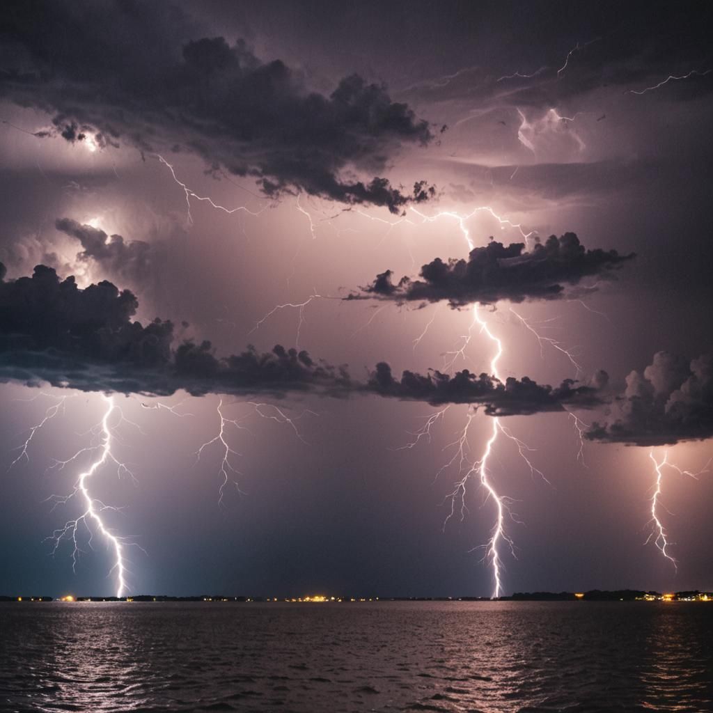 Catatumbo Lightning Storm Over Lake Maracaibo