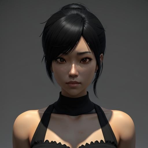 Shadowy Silhouette in Anime Style