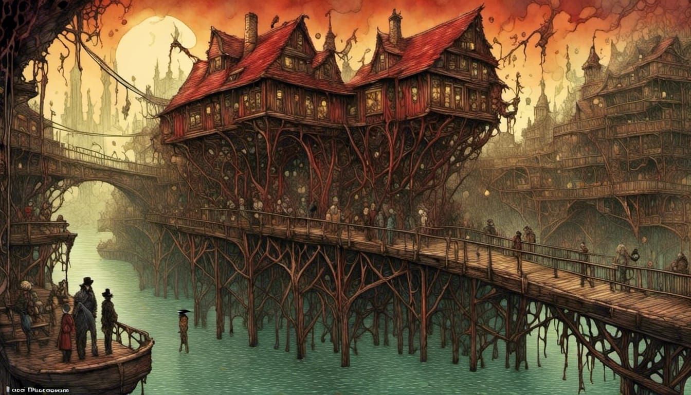 Fantasy Chili Pepper Family Scene