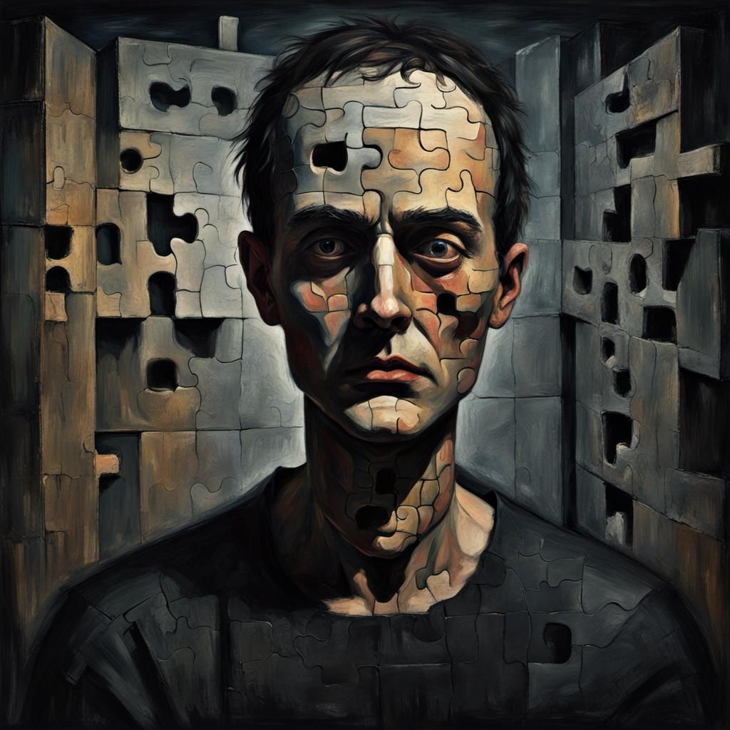 Disturbing Shadow Figure in Gothic Impressionist Style