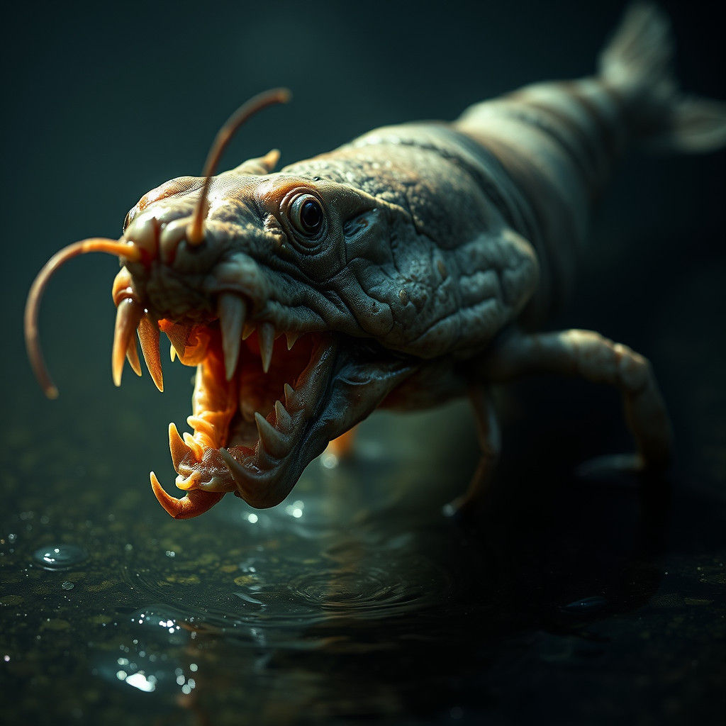 Gargantuan Shrimp-Lamprey Hybrid Emerges from Murky Waters