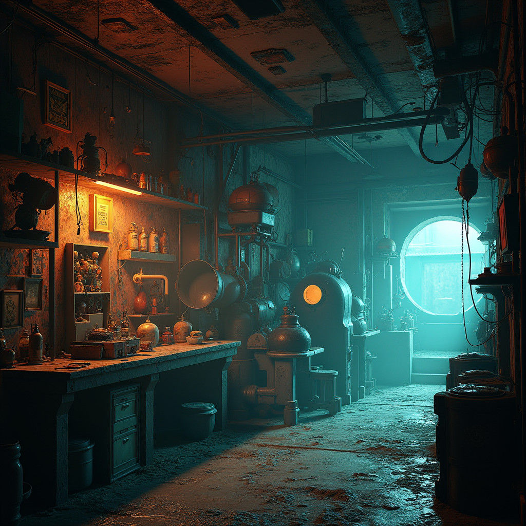 Mystical Garage Dreamscape in Unreal Engine 5