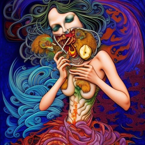 Zombie Feast: A Psychedelic Digital Portrait