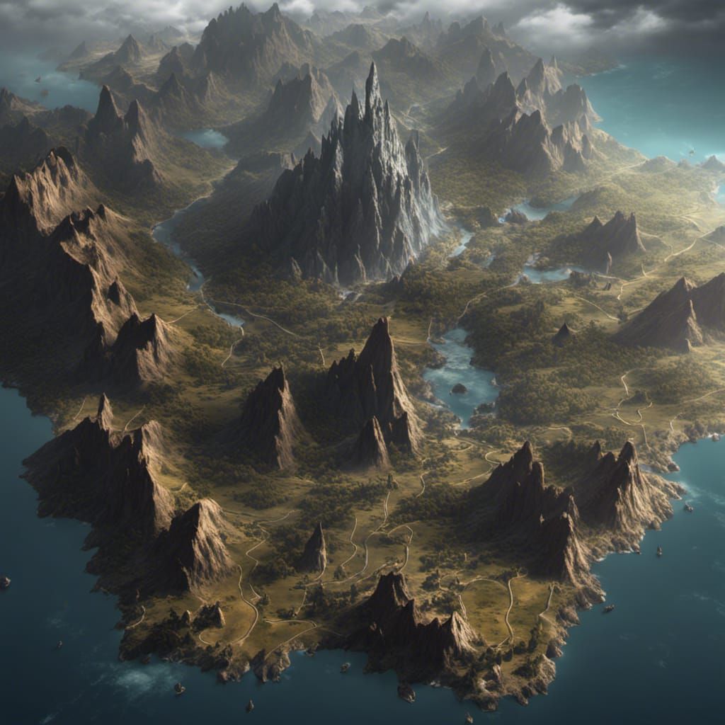 Destroyed South America: Dark Fantasy Concept Art