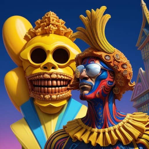 Humorous Surrealism: Banana Peel Slip in Suburbia