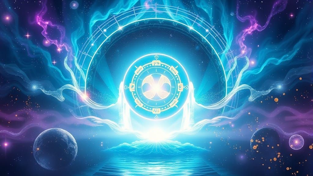 Cosmic Gateway Prophecy: Zodiac Symbols in Deep Space