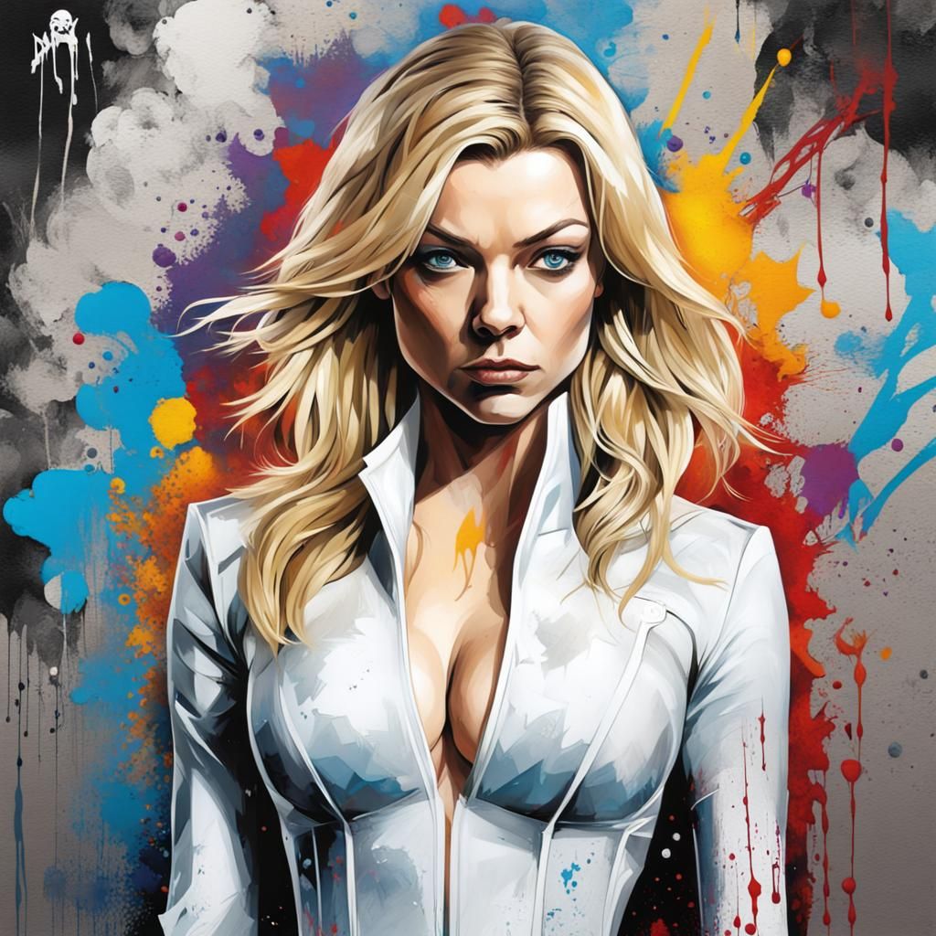 Emma Frost as Graffiti Art, Polychromatic
