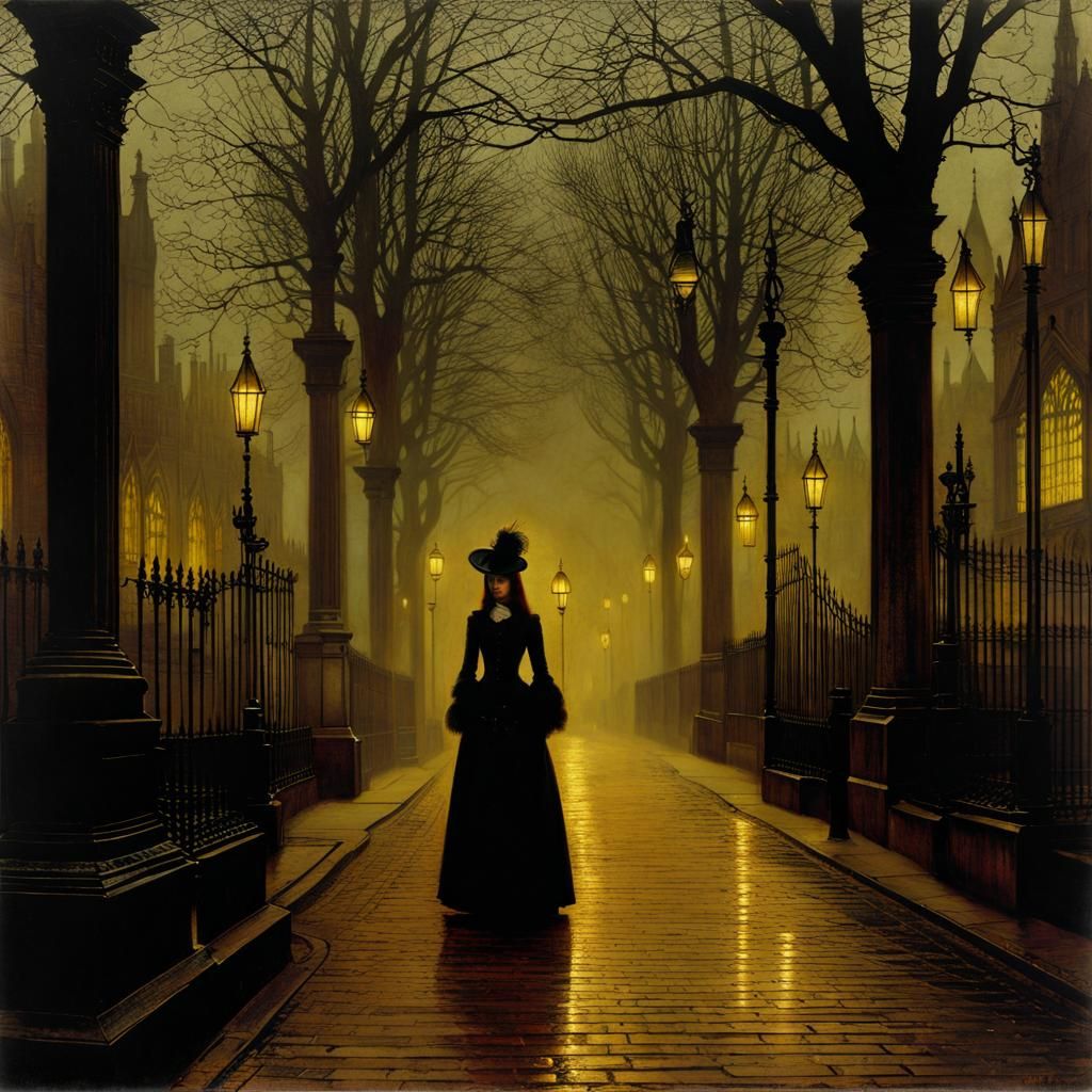 Gothic Beauty in Dark Academia Style