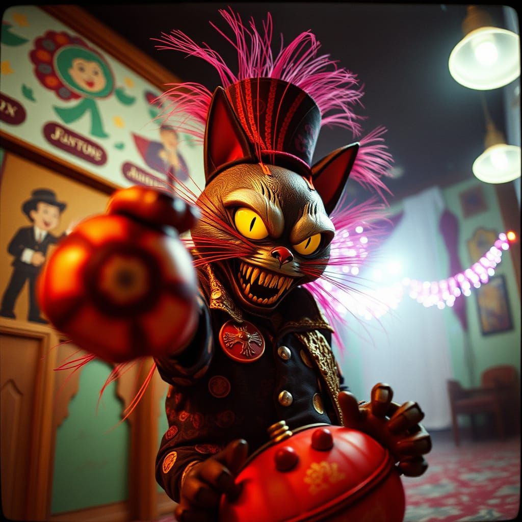 Surreal Cursed Image of a Paisley Magic Bag Creature