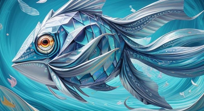 Vibrant Digital Painting of a Funky Sea Creature