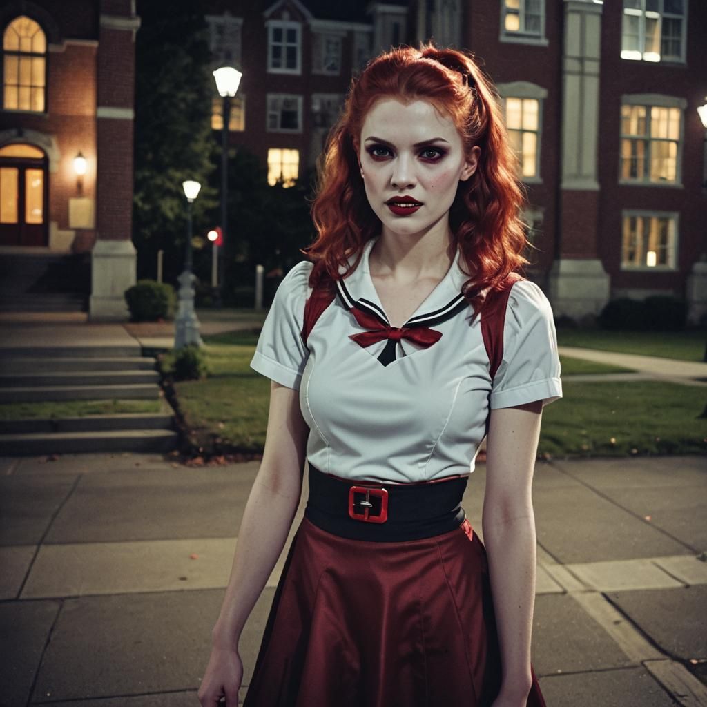 Vampire Cheerleader Cinematic Film Still
