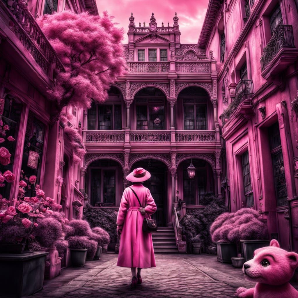 Betty Boo Meets Pink Panther in Hyperrealistic Cinematic Sce...