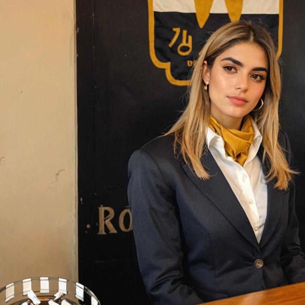 Classy Preppy Persian Woman in Blazer