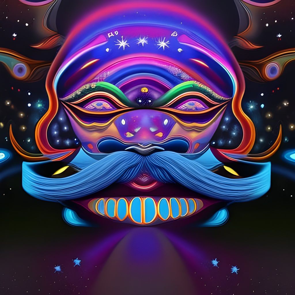 Psychedelic moustache