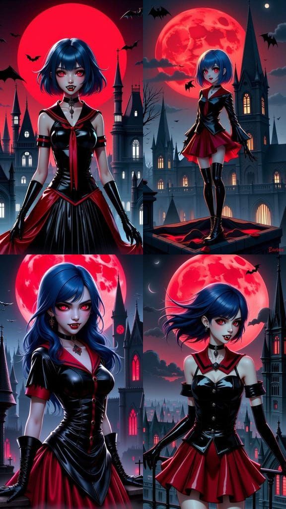 Gothic Vampire Sailor in Cinematic Film Still