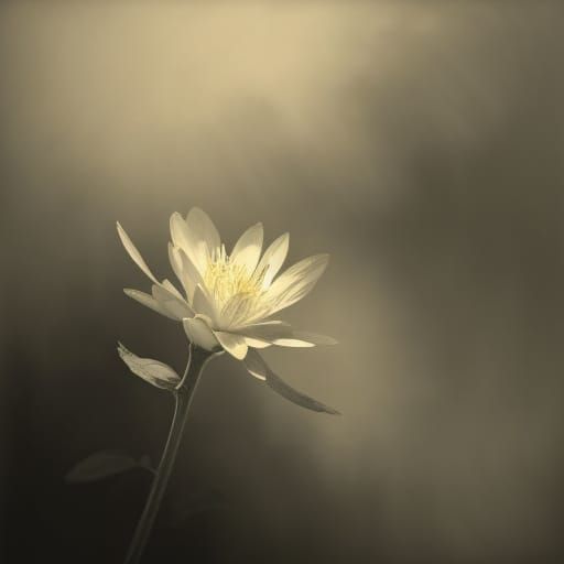 Surreal Botanical Masterpiece in Charcoal Drawing Style