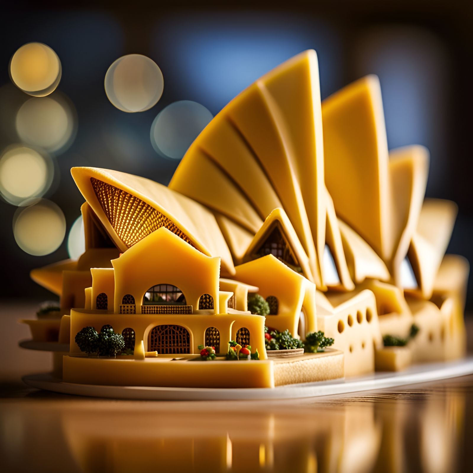 Sydney Opera House Recreated from Swiss Cheese