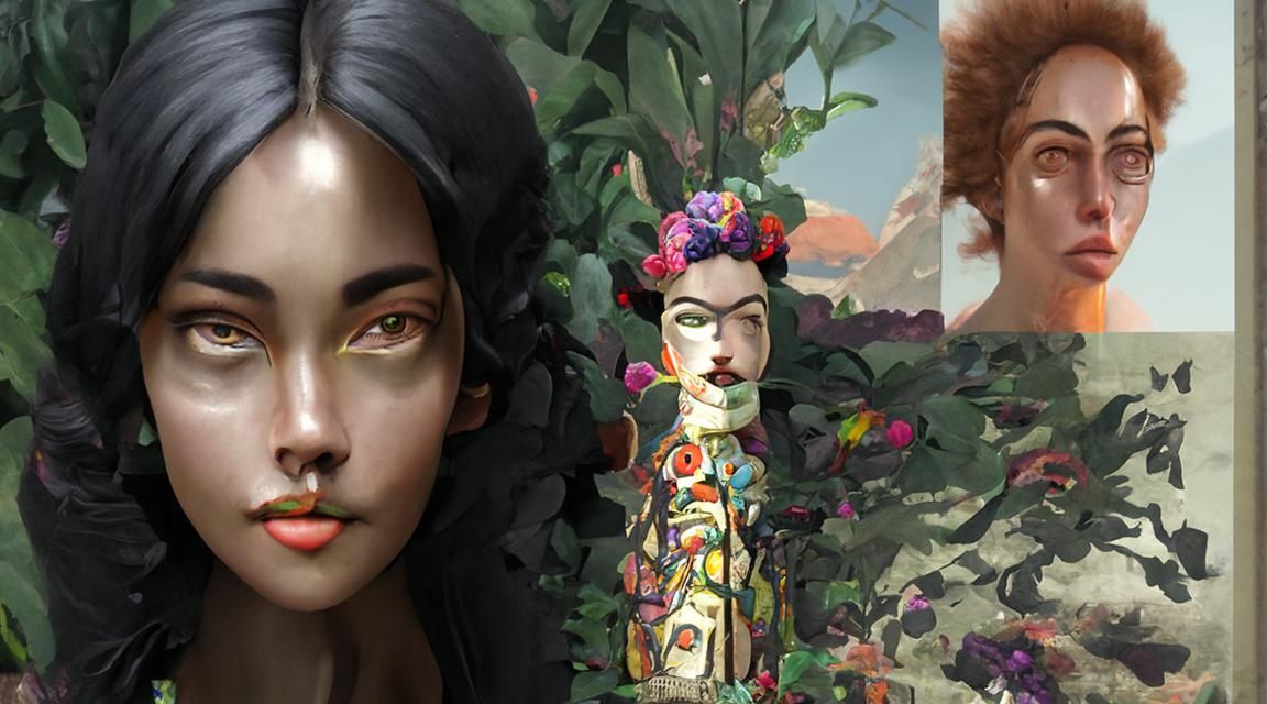 Amazonian Warrior Women in Psychedelic Jungle Art