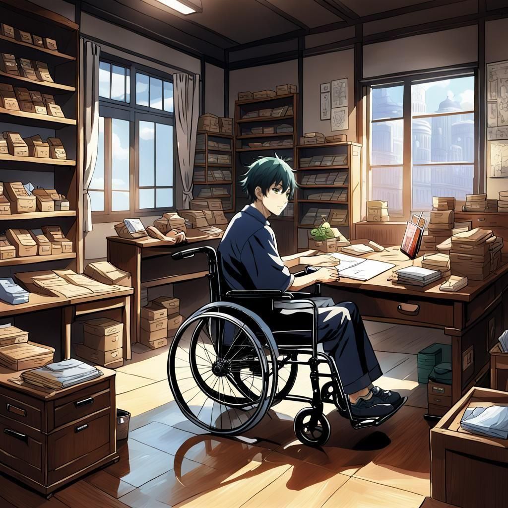 Hall for People with Disabilities in Anime Style